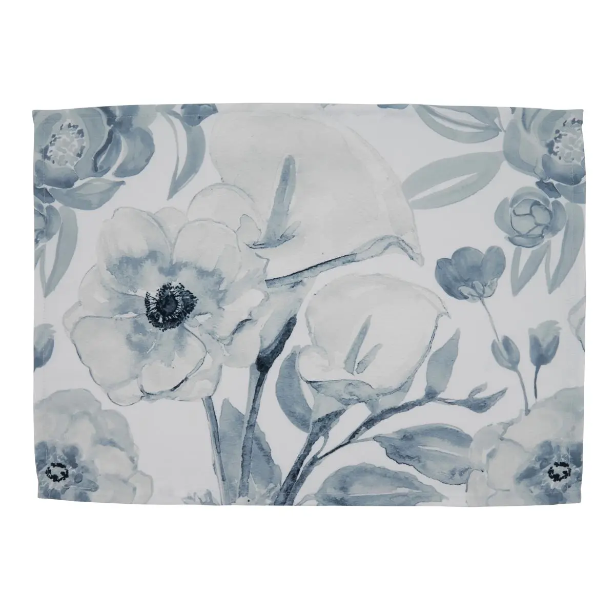 SARO 4668.BG1420B 14 x 20 in. Oblong Watercolor Floral Design Large Placemats - Set of 4
