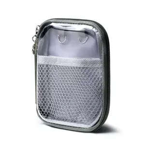 Lightweight Carry-On Makeup Pouch Multi Grid Cosmetic Storage  Fashion Mini Lipstick Organizer Practical Travel Toiletry  Durable Beauty Supplies Sorting Handbag For Female Daily Use Weekend Trip And Office Commute bag