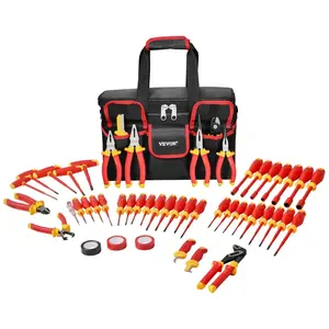 VEVOR Insulated Screwdriver Set 50-Piece Insulated Tool Set for Electricians 1000V