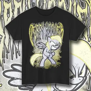 Derpy Hooves My Little Pony Metal Shirt, Goth Punk Tee Death Metal Halloween, Unisex T-Shirt All Sizes Womenswear Crewneck