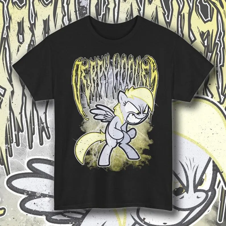 Derpy Hooves My Little Pony Metal Shirt, Goth Punk Tee Death Metal Halloween, Unisex T-Shirt All Sizes Womenswear Crewneck