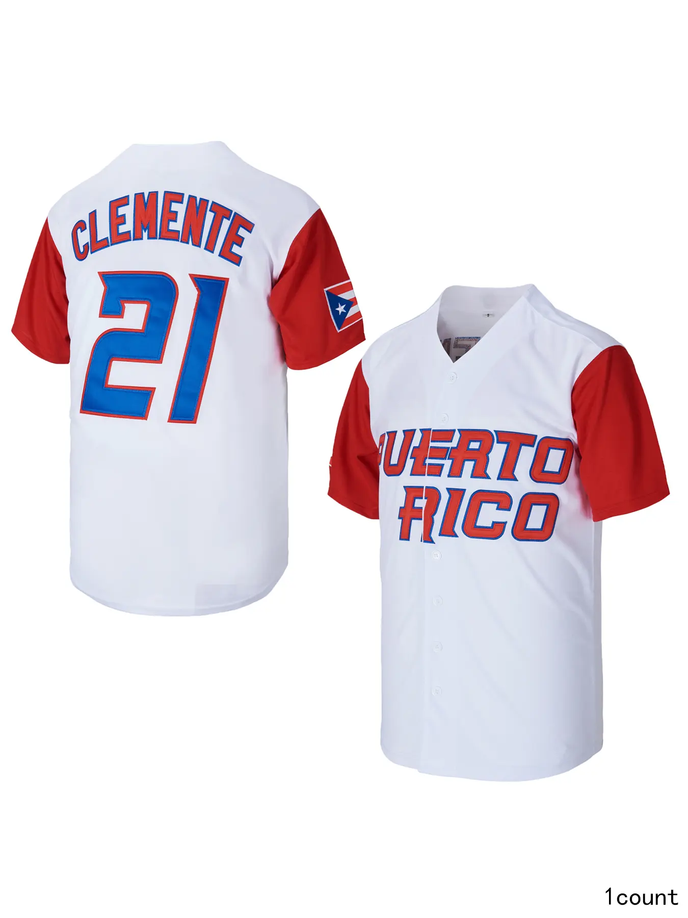 Men's Puerto Rico #21 #9 Baez Embroidered Sportswear Top, White & Black Adjustable Hat, S-3XL Sizes