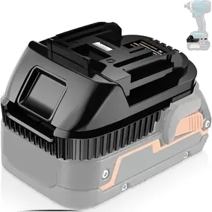 18V Power Tool Adapter Converter, Adapter Converter for RIDGID 18V Lithium Battery, Compatible with Makita 18V Lithium Battery Electric Tool Drill