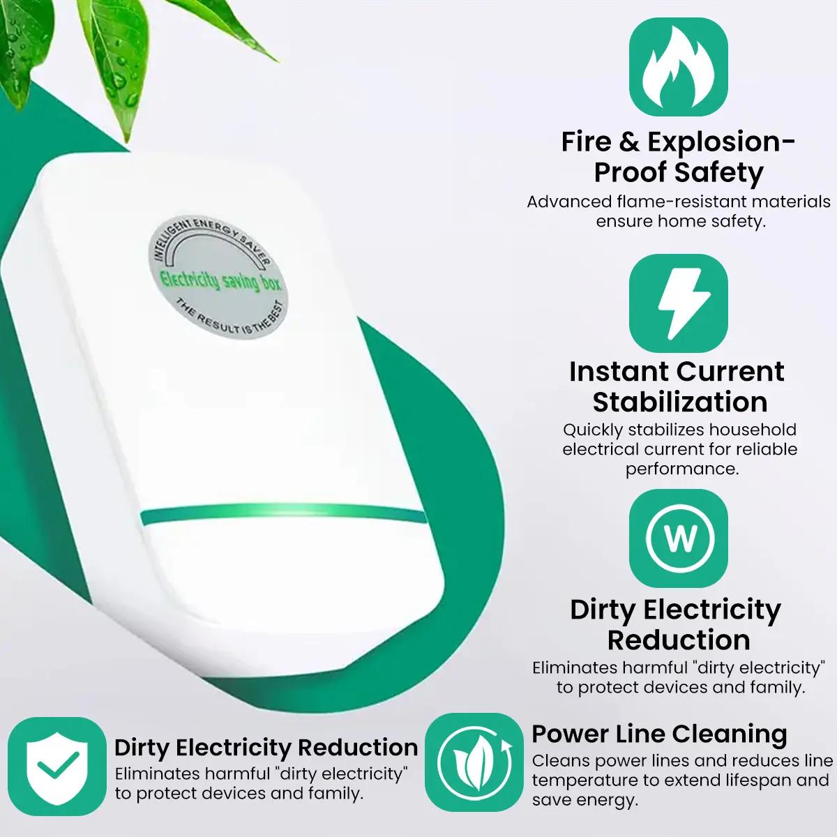 Plug-In Power Box with US Plug 2026 Updated Design, Compatible with 90–250V Input Range