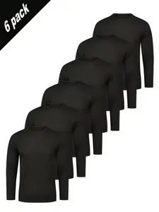 Men's Long Sleeve Compression Shirts, Quick-Dry Breathable Elastic Fit, Casual Spring Fall Workout Innerwear, Running Gym Wear, Athletic Training Apparel