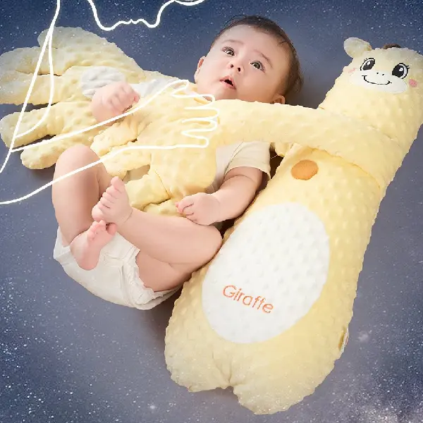 Baby Soothing Red Bean Stuffed Pillow - Automatic Patting Hand, Cuddly Stuffed Animal, Soft Huggable Soothing Doll, Baby Accessories