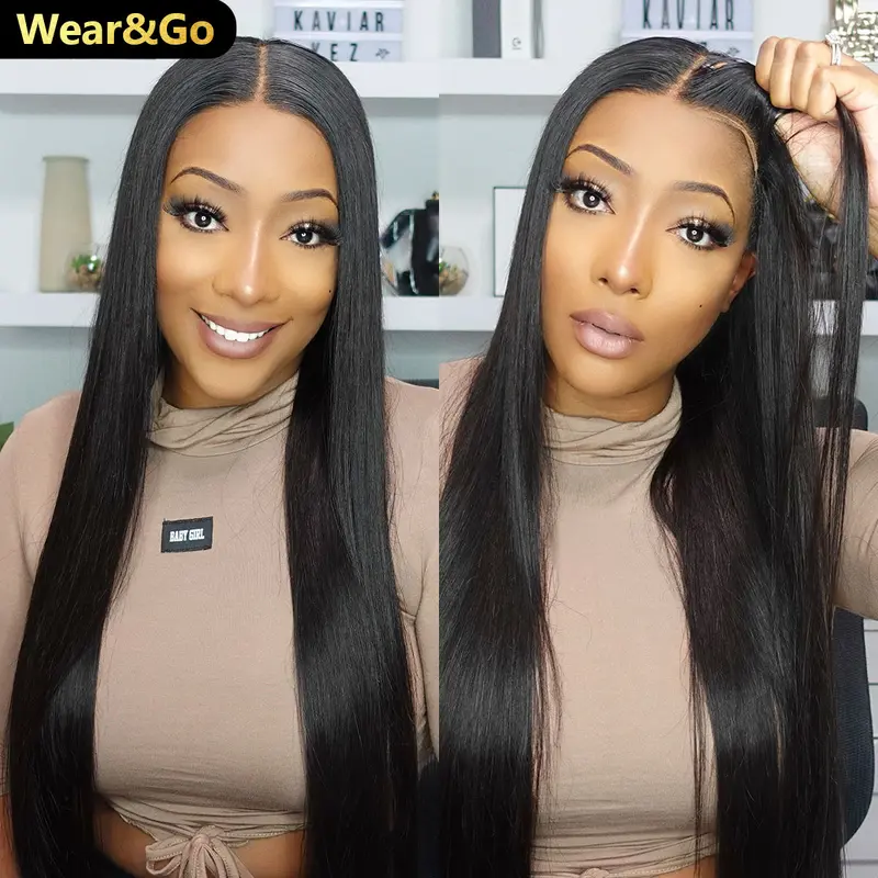 [NEW IN] OQ HAIR Silk Straight Pre-cut 7x5 HD Lace Wear Go Glueless Wig Bleached Mini Knots Beginner Friendly