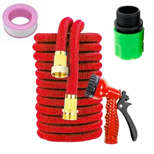 Car Washing Hose, 3/4 US Standard Expandable Magic Flexible Garden Hoses High Pressure Washing Hose Pipe Garden Hose Nozzle For Watering Lawn