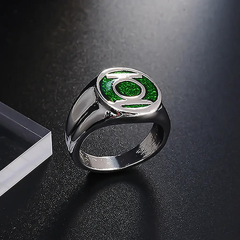 Green Lantern-Inspired Fashion Ring – Men's Jewelry Gift for Movie Fans & Parties