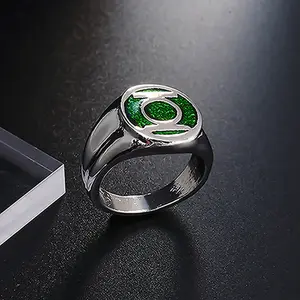 Green Lantern-Inspired Fashion Ring – Men's Jewelry Gift for Movie Fans & Parties