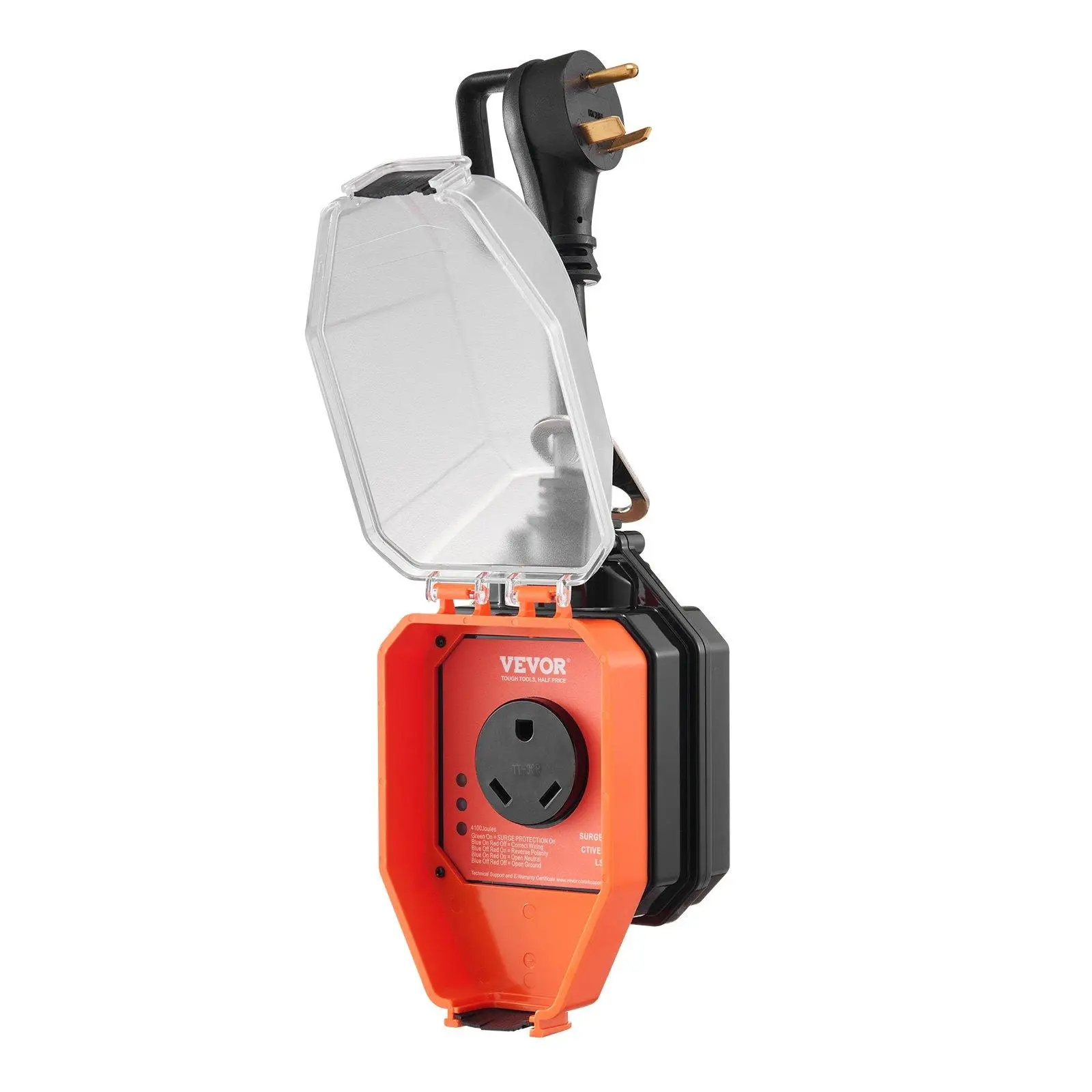 VEVOR RV Surge Protector, 30 Amp, 4100 Joules RV Voltage Protector Monitor Circuit Analyzer Power Guard, with Surge Protection Waterproof Cover Anti-T