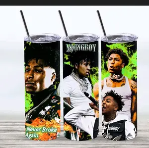 20oz youngboy tumbler  drinkware Leakproof Water Bottles Reusable Washable Stylish Portable