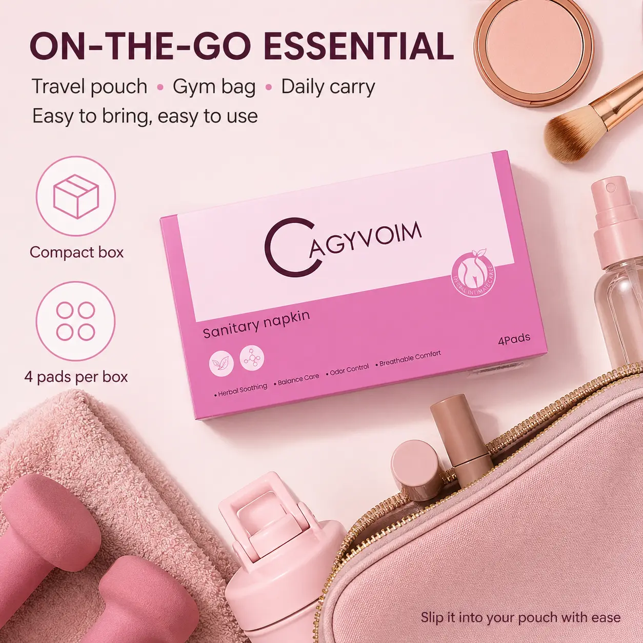 【Live Exclusive】8Pcs Herbal Feminine Pads Value Pack | Buy 1 Get 1 Free, 8 Plant Extracts for Gentle Daily Care, pH Balanced & Everyday Freshness