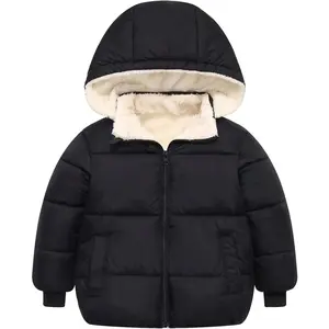 1-6T Baby Girl Boy Winter Fleece Coats Toddler Warm Puffer Jackets Kids Down Alternative Outerwear