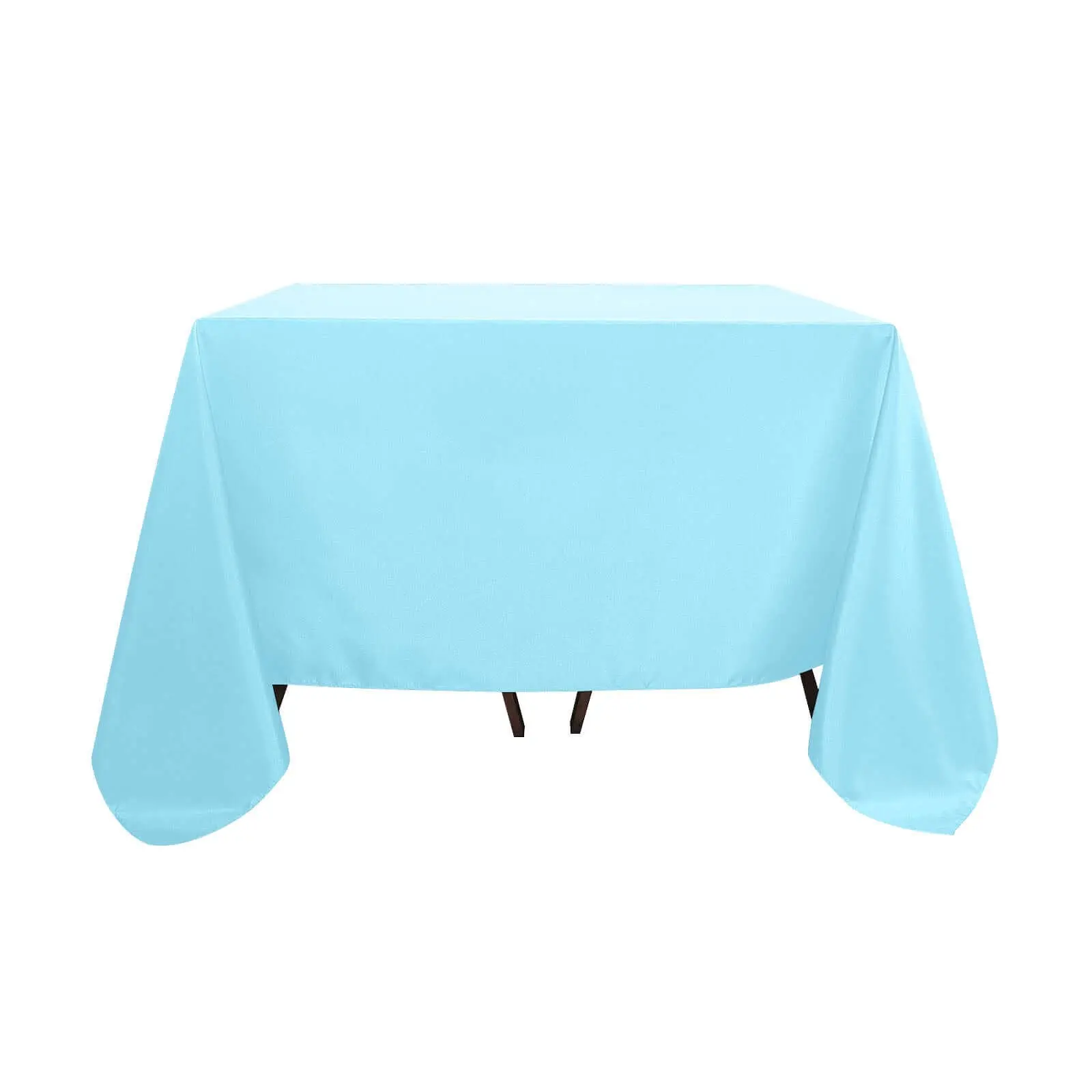 Light Blue Polyester Square 90"x90" Tablecloth - Wrinkle-Resistant, Durable, Heavy-Duty, Washable Outdoor Table Cover for Outdoor Furniture, Durable Tablecloths, Heavy-Duty Tablecloths