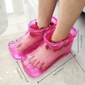 Portable Foot Bath Massage Shoes, Relaxing Slippers with Acupressure Points, Ideal for Foot Soaking, Plastic Material