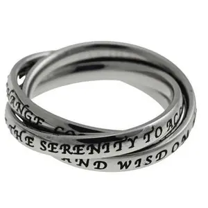 Lady's Serenity Prayer Triple Ring
