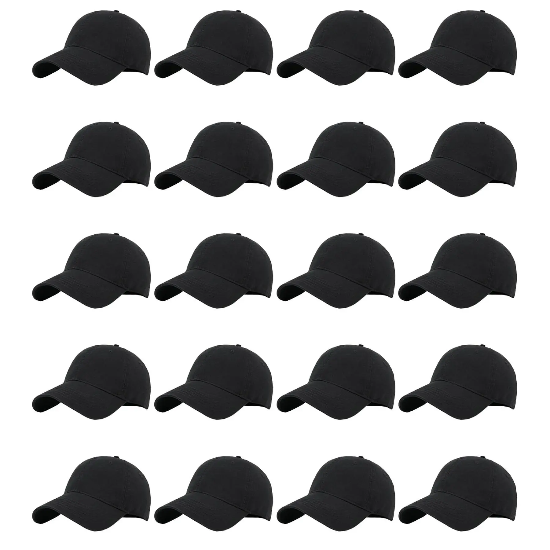 20 Pack Baseball Cap Blank Trucker Hats Bulk Wholesale Adjustable Plain For Men Women