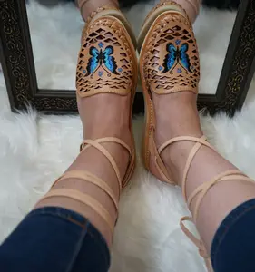 Mariposa Huarache Lace up Tan