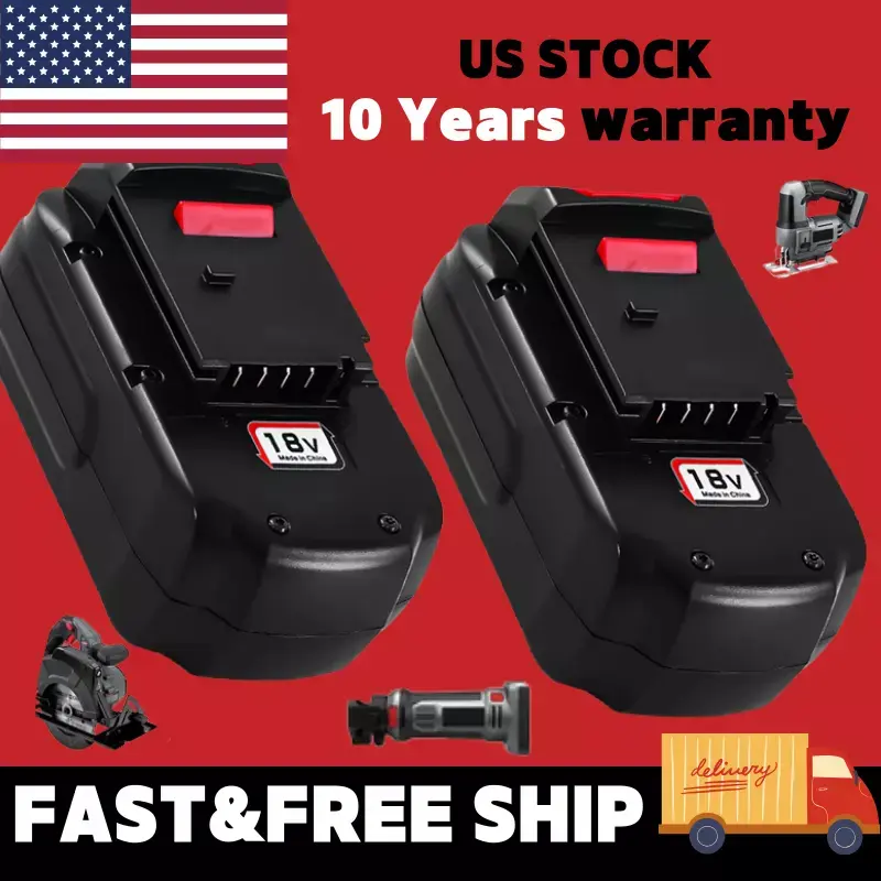 2Pack 18V Lithium Ion Battery for Porter Cable 18 Volt PC18B PC18BL PC18BLX Tool
