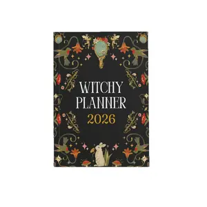 Witchy Planner 2026, Vintage Fairy Tale & Mysticism Aesthetic, Unique Annual Schedule Tool, Forest Witch Style, Yearly Planning Book