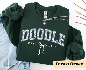 Blue Toile Goldendoodle Mom Gift For Doodle Mom T-Shirt, Sweatshirt and Hoodie - Golden Doodle Mama Mothers Day Gift For Dog Mom Dog Face