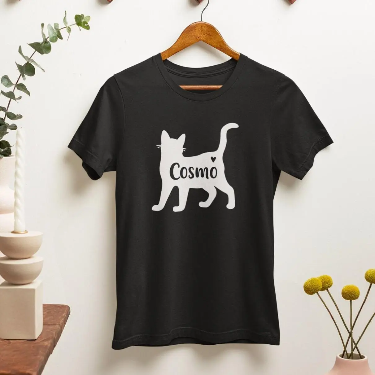 Personalised Cat TShirt / Personalized Tshirt, Cat Silhouette, Cat Obsessed, Crazy Cat Lady, Custom Shirt, Personalised Cat Gift