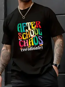 100% Cotton Unisex After School Chaos Coordinator Teacher Staff Humor T-Shirt - Live Laugh Love T-Shirt – Casual Graphic Tee