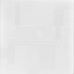 A La Maison Ceilings Vectors 20 in x 20 in Decorative Styrofoam Glue-up Ceiling Tiles - #R187 - (Pack of 8) / 21.6 sqft