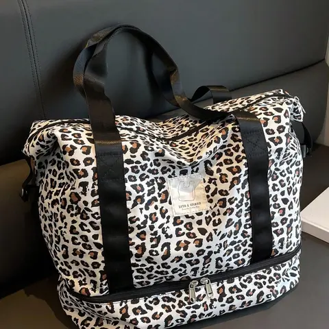 Compact and personalized design, daily large capacity travel suitcase, lightweight and portable for short distance travel, Fashion travel bag, independent shoe compartment, dry and wet separation bag can be used as a multifunctional luggage shoulder bag