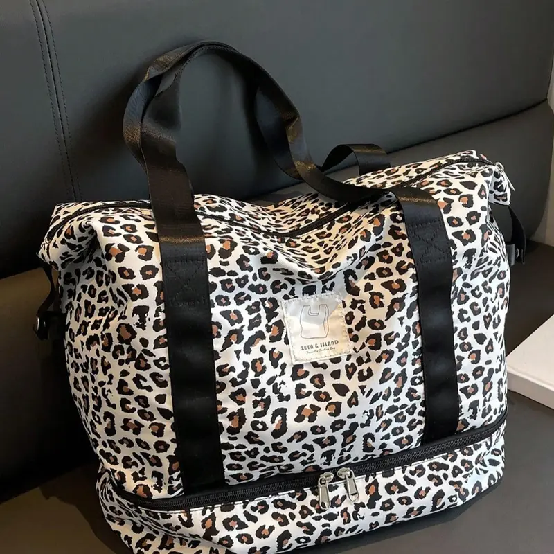 Compact and personalized design, daily large capacity travel suitcase, lightweight and portable for short distance travel, Fashion travel bag, independent shoe compartment, dry and wet separation bag can be used as a multifunctional luggage shoulder bag