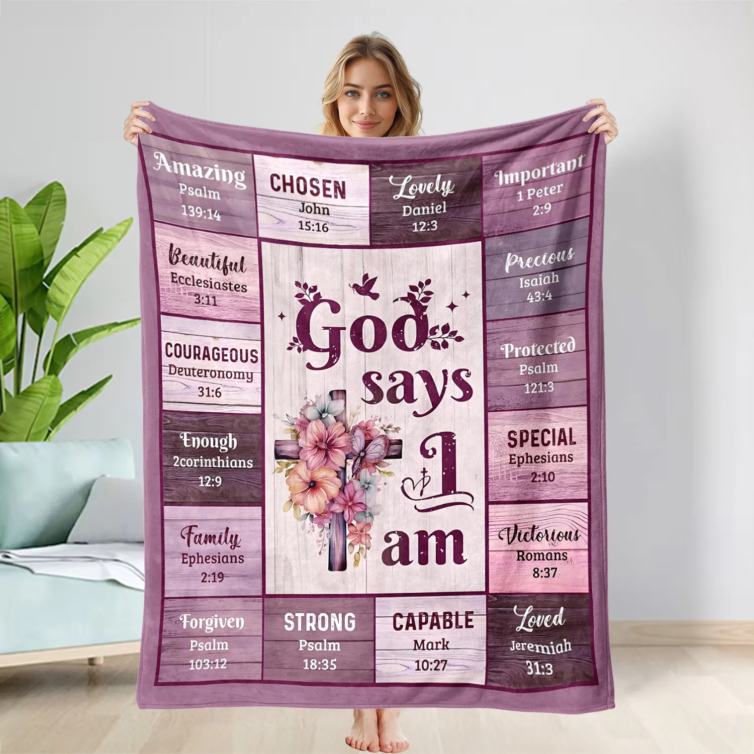 Christian Gifts, Custom Blankets, Religious Gifts, Throw Blanket, Inspirational Gifts For Women, Birthday Gifts For Mom
