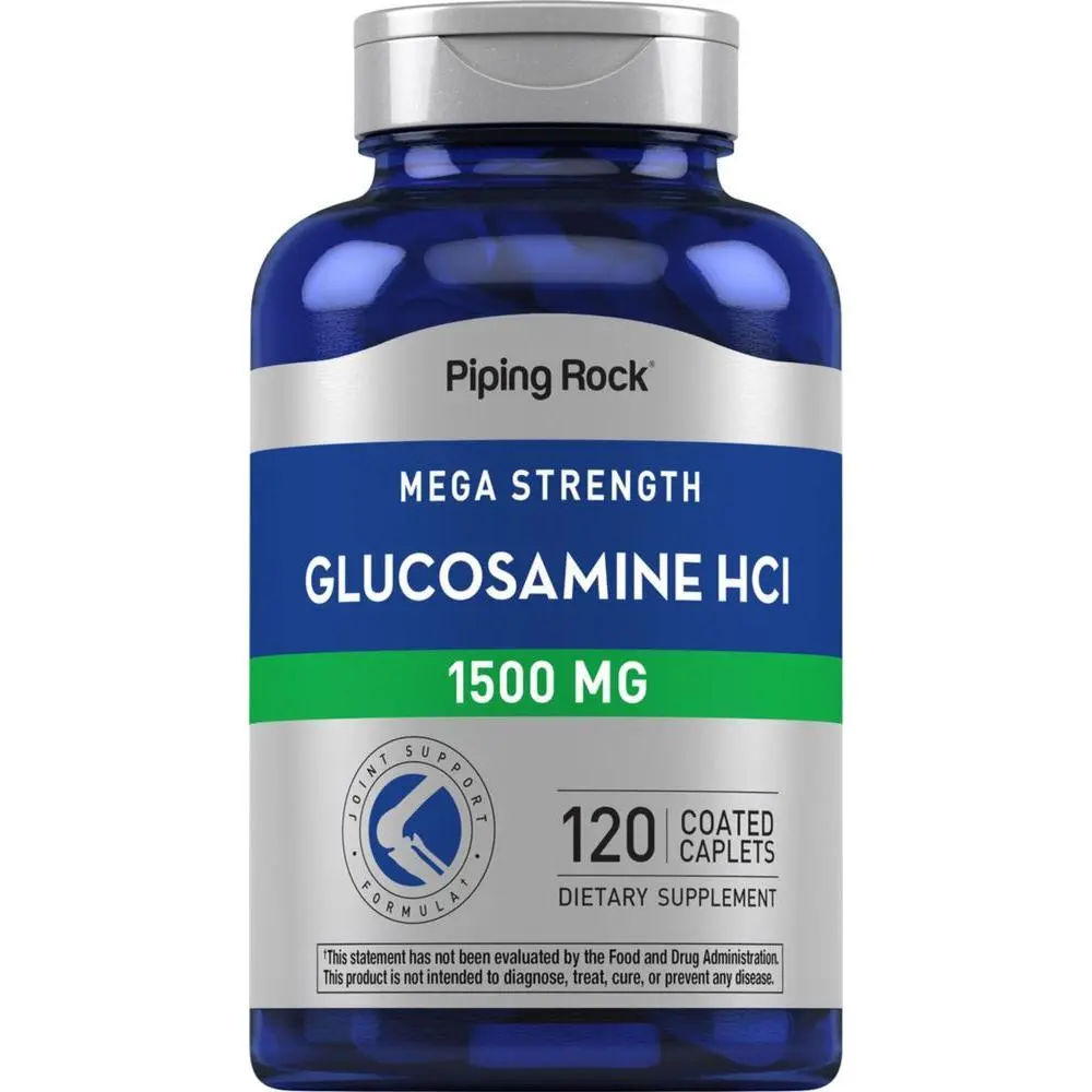 Piping Rock Glucosamine HCL 1500mg | 120 Caplets | Mega Strength | Non-GMO & Gluten Free Supplement