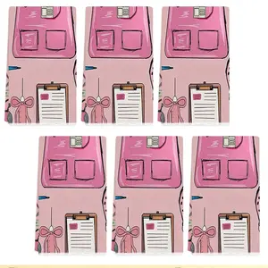 1/2/4/6pcs Kitchen Cleaning Scrubber, Multiple Specifications Available, Single - Sided, Gentle Medical - themed Design with Pink Scrub & Medical Tools Illustration, Suitable for Kitchen Use, Efficient in Cleaning Kitchen Surfaces