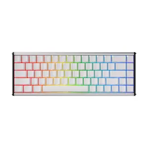 AJAZZ ALUX68 MAX Kotec switch wired mechanical keyboard white side engraving game gaming Aluminum Tuotuo RT0.01 low latency return rate 8K RGB DIY