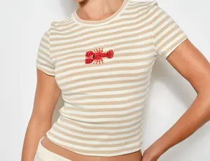 Claws Up Lobster Beaded Tee