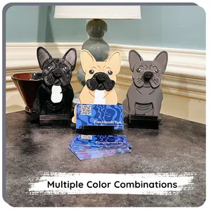 Personalized French Bulldog Business Card Holder – Gift for Her or Him