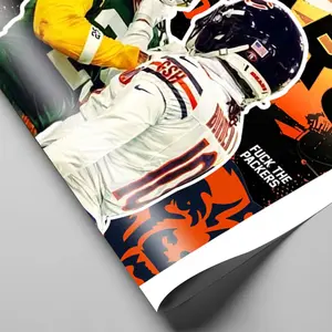 Football 2025 Action Poster No Frame | Sports Fan Wall Art | Football Canvas Print Gift for Men & Women