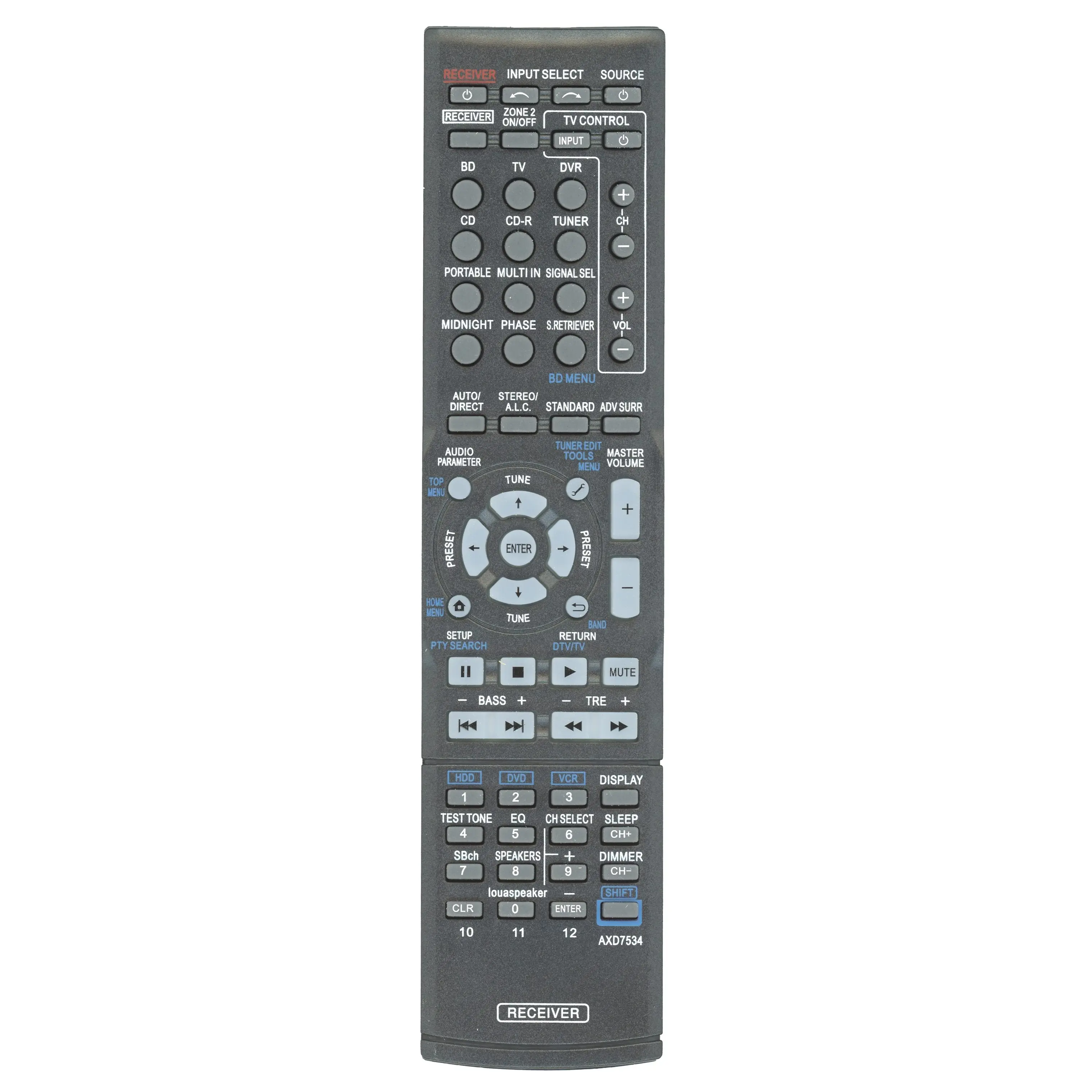Anderic Generic AXD7534 For Pioneer Receiver Remote Control