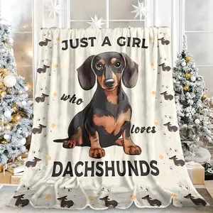 Luxurious Dachshund Patterned Blanket - Soft And Comfortable, Suitable for Sofas, Office Naps, Camping, And Home Decor - The Perfect Gift for Parents And Friends