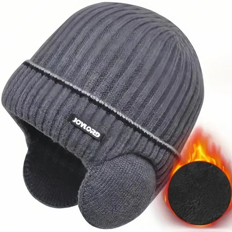 Unisex Velvet Knit Beanie - Fitted, Flexible Sizing Motorcycle Protective Gear, Extra Thick Acrylic Outdoor Winter Cap with Ear Coverage, Travel-Friendly Warmth, Comfortable Stylish Design, Warmth Boost