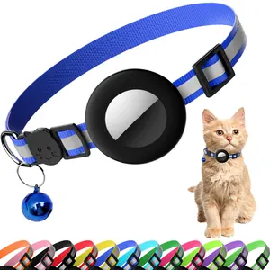 EVERBETTERUS Cat Collar Reflective Kitten Collar with Bell, Breakaway Airtag Cat Collar for Boys Girls Cats, GPS Tracker for Cats 0.4’’ Width Adjustable Safe Kitty Collar