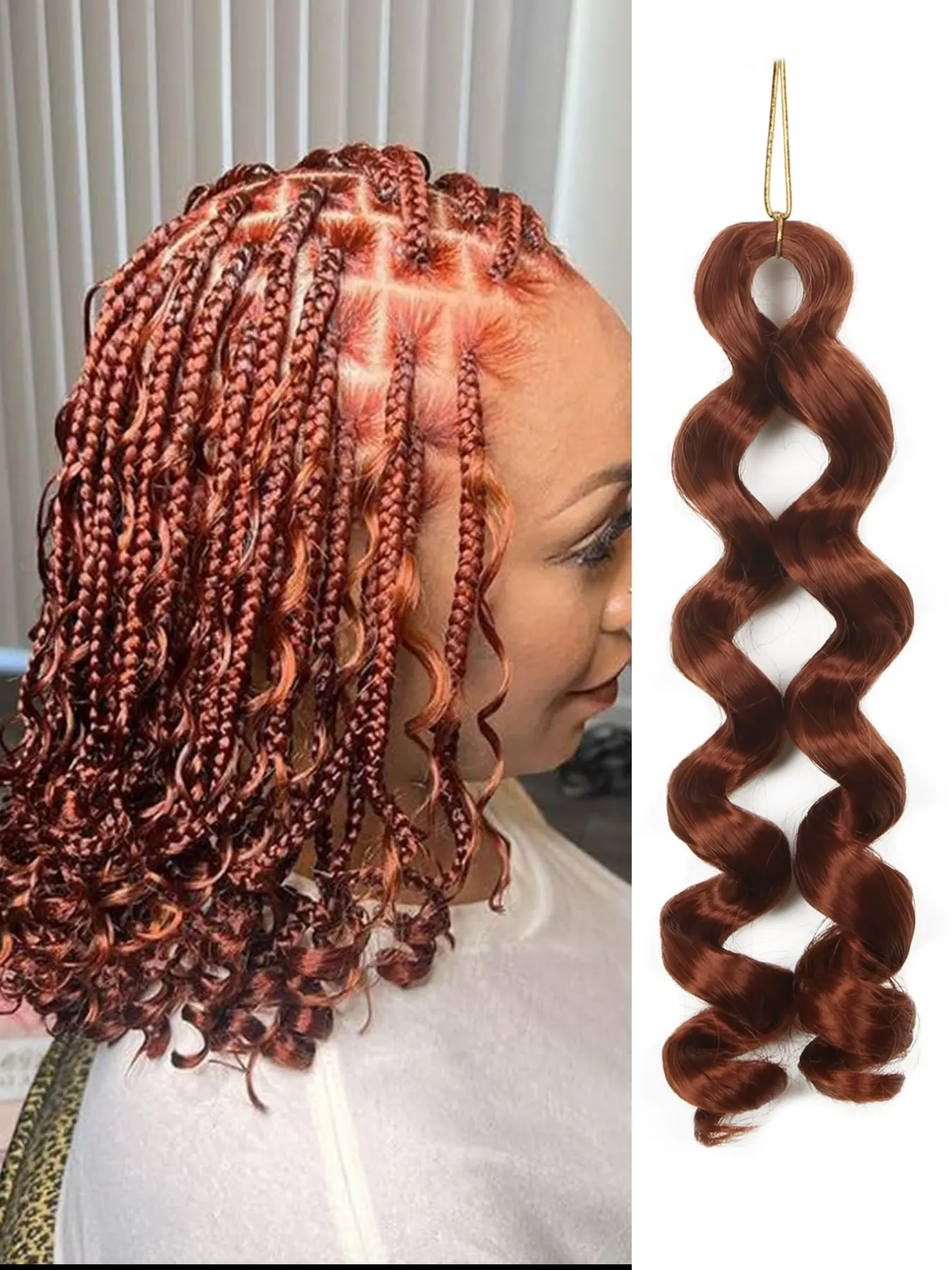 75g/pack, 12-inch French Puffy Curly Crochet Braids. Available in Brown and Multi-colors. Short Bohemian Curly Synthetic Knotless Braids & Spiral Crochet Hair Extensions. Perfect for women's daily wear, holidays, parties, and cosplay. Boho Knotless Braids