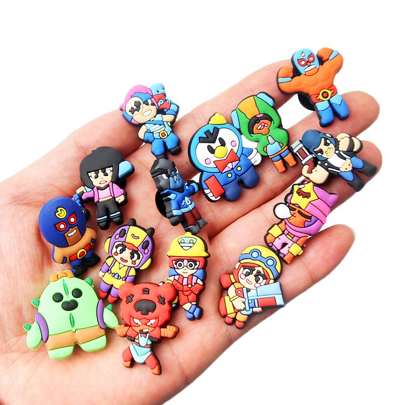 Cartoon Fighting game Croc Shoe Charms for Kids Boys Girls Women Men PVC Wristband Sandals Clog Accessories Party Favor with Dragon and Character Designs
