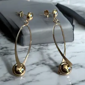 Drop and Dangle 18k Gold Electroplated Earrings