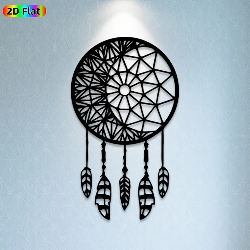 1pc Dreamcatcher Iron Metal Wall Art, Hanging Dreamcatcher Statue Mural, Ideal Gift for New Year, Christmas, Dreamcatcher Decor Enthusiasts, Rust-Resistant Metal Wall Decor Wall Sculptures, Perfect for Bedroom Wall & Garden Fence, Unique Home Decor Accent