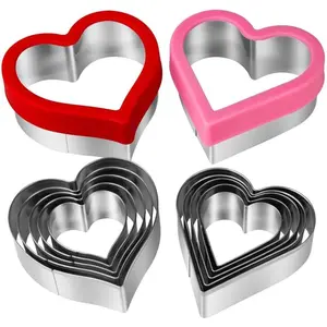 Heart Cookie  Set, 12 count Metal Cookie Cutters Shape for Valentine's Day, Heart Shaped Cookie  Set for Fondant, Pastries, Fruit and Cakes
