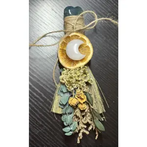 Mini Crystal Besoms - 7" Altar Broom, Spiritual Tool for Home Decor, Fengshui Ornaments