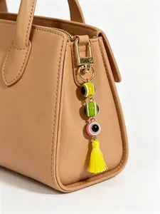 One evil eye keychain pendant, Turkish evil eye bag charm, simple and versatile evil eye anti-backstabbing keychain, sweet and cool style, millennial style outfits, suitable for students, anti-backstabbing and lucky elements, Purse Accessories Charm