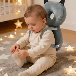 Baby Head Protector Cushion Backpack, Adjustable Newborn Toddler Safety Gear, Christmas Theme Design, Ideal for Walking & Crawling